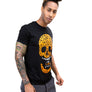 Mens Orange Skull T-Shirt